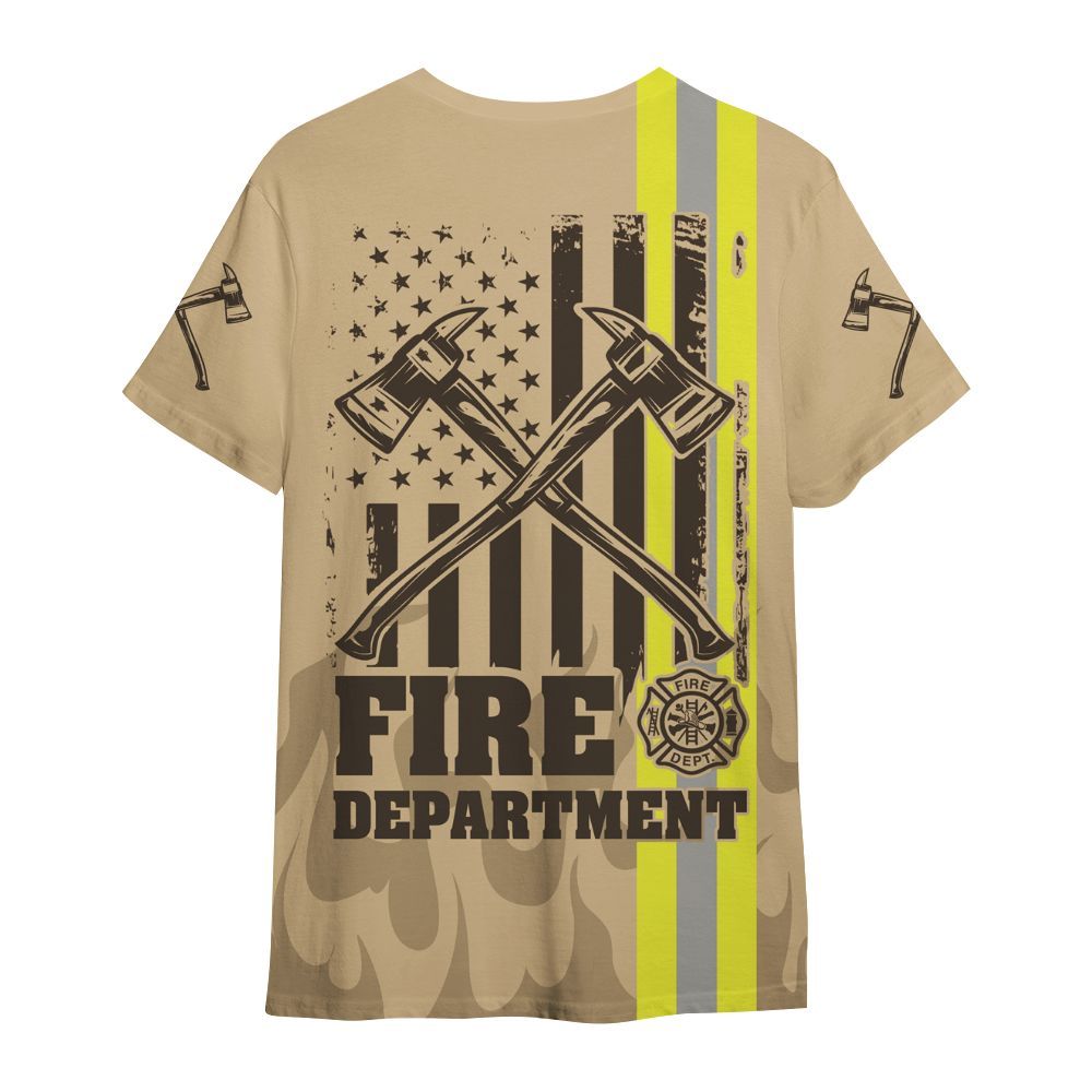 Amare Box Firefighter Shirt, Retro Firefighter Flag, Rescue Hero, Firefighter Shirt, Fireman Shirt, Custom Name Gift Shirt For Man All Over Print Unisex Shirt