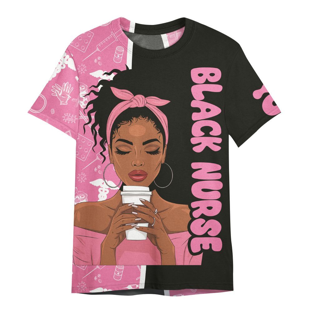Amare Box Black Nurse Shirt, Black Nurse Coffee, Custom Name Shirt, Nurse Stuff, Black Nurse Clipart, Gift For Black Nurse All Over Print Unisex Shirt