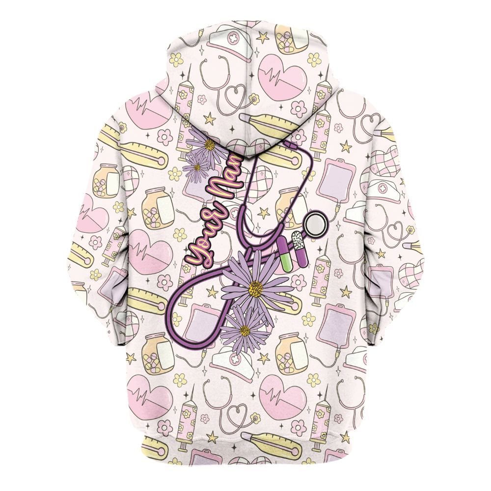 Amare Box Nurse Shirt, CNA Nurse, Custom Name Shirt, CNA Stuff, CNA Coquette, Gift For CNA Unisex Hoodie