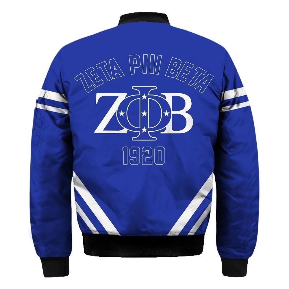 Lux Zeta Phi Beta Modern Girl Sleeve Zip Bomber Jacket
