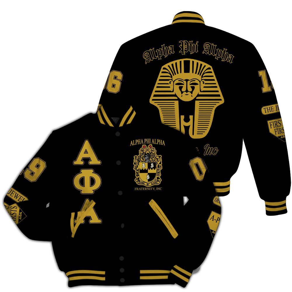 Ireishprint ΑΦΑ Varsity Jacket, ΑΦΑ Crown Of The Sand APA Sphinx 1960 Fraternity Jacket