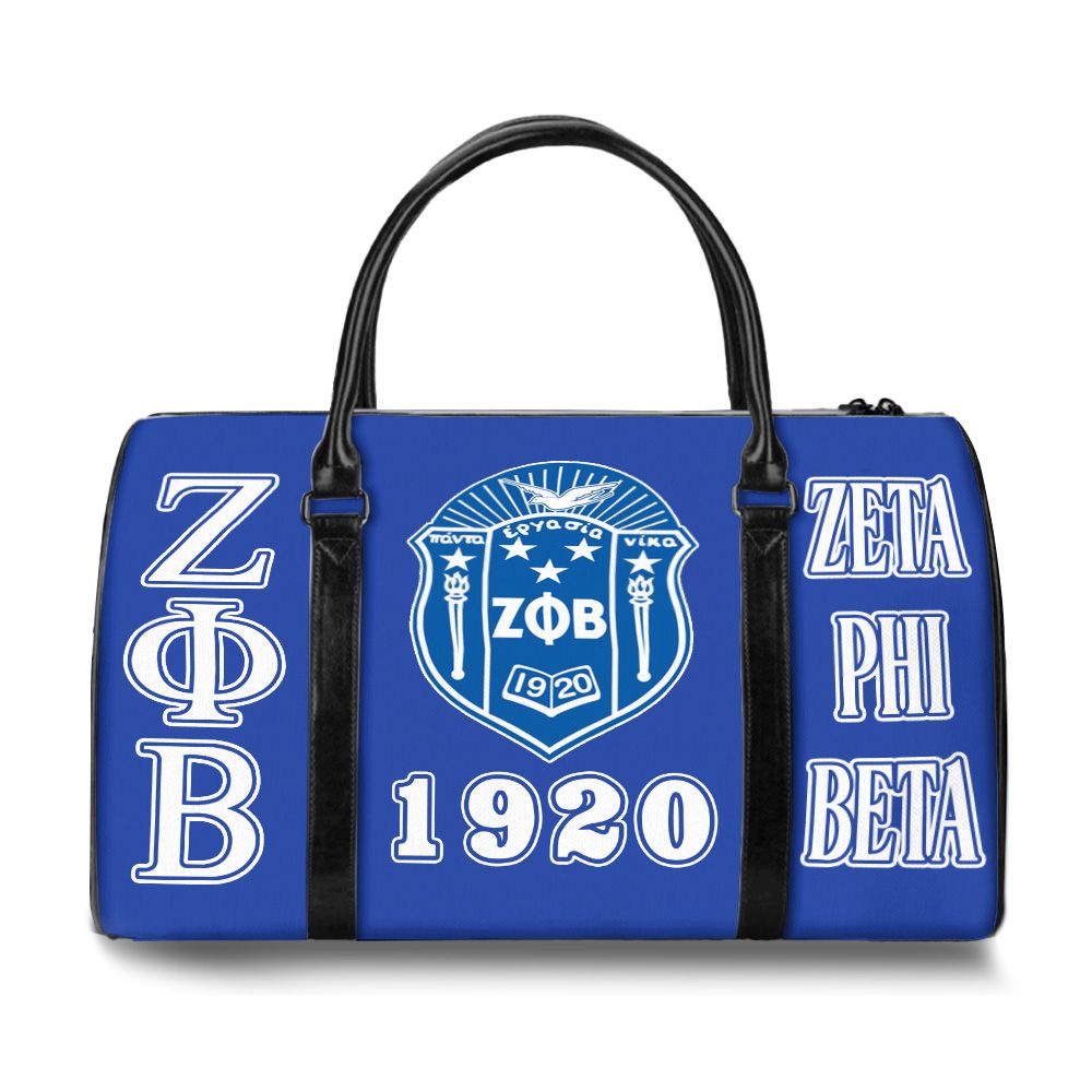 Ireishprint Zeta Phi Beta Travel Bag, Z Phi B Blue 1920 Sorority Bag
