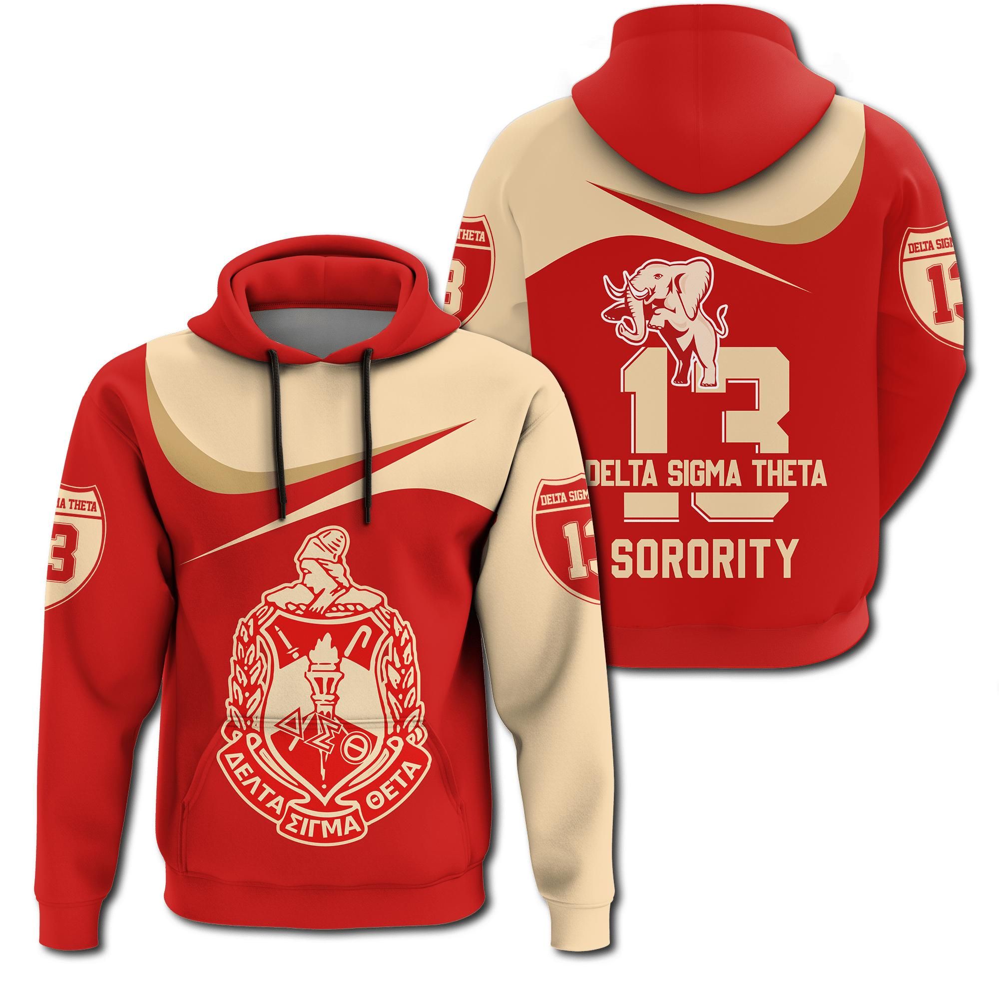 Delta Sigma Theta Curve Style Pullover Hoodie