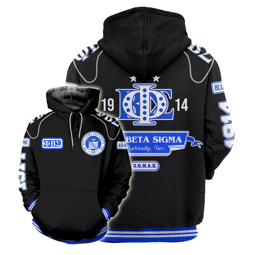 Phi Beta Sigma 2472019 B4777 3D Pullover Printed Over Unisex Hoodie