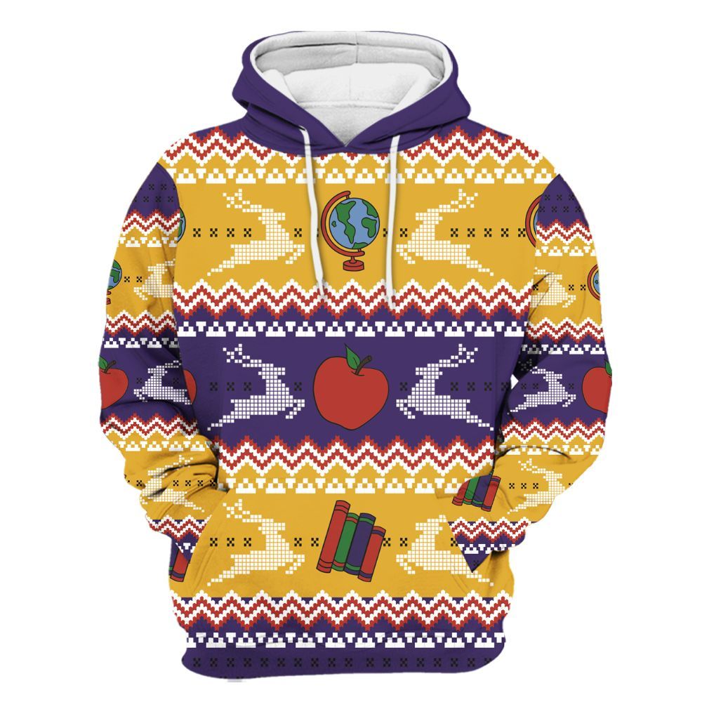 Amare Box Teacher Shirt, Best Teacher Ever Xmas Shirt, Teacher Coquette, Gift For Teacher Unisex Hoodie