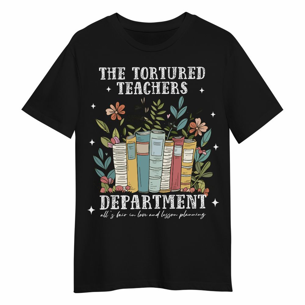 Amare Box The Tortured Teachers Shirt, Department Funny Teacher Retro, Teacher Trendy Graphic Unisex Shirt