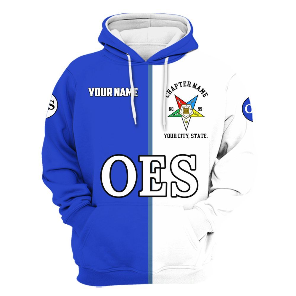 Ireishprint OES Custom Legacy Shirt, Blue Circle Legacy Style Order Of The Eastern Star OES Hoodie