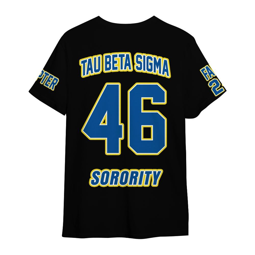 Ireishprint Tau Beta Sigma Custom Chapter Shirt, Personalized Black Shirt Tau Beta Sigma Sorority Shirt