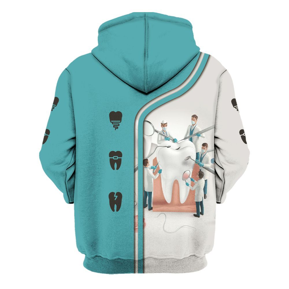 Amare Box Dental Shirt, Dentists Fixing Teeth, Dential Assistant, Dental Hygienist, Dental Office, Custom Name Gift Shirt For Dentist Unisex Hoodie