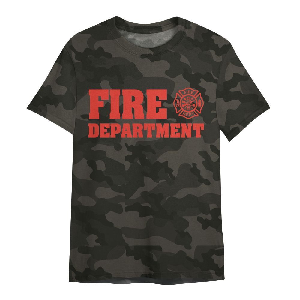 Amare Box Firefighter Shirt, America Flag, Camo Firefighter, Fire Department, California Fire, LA Fire, Hero Gift Shirt For Fireman All Over Print Unisex Shirt
