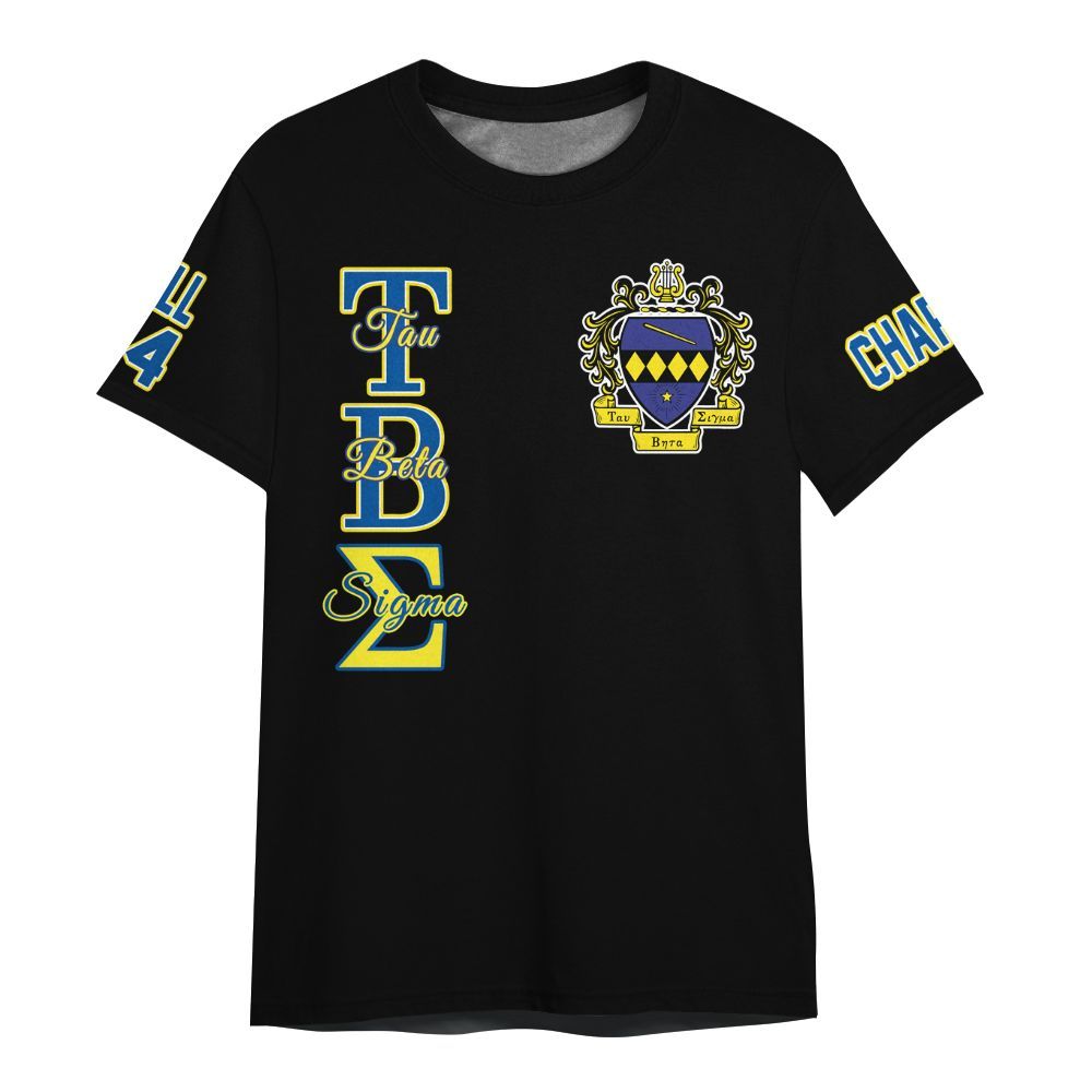 Ireishprint Tau Beta Sigma Custom Chapter Shirt, Personalized Black Shirt Tau Beta Sigma Sorority Shirt