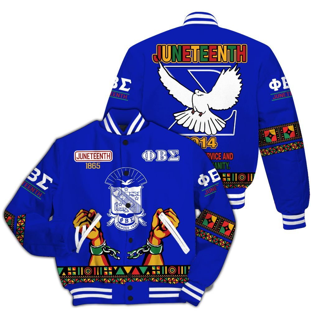Ireishprint ΦΒΣ Varsity Jacket, Juneteenth Dove Varsity Jacket ΦΒΣ Fraternity Jacket