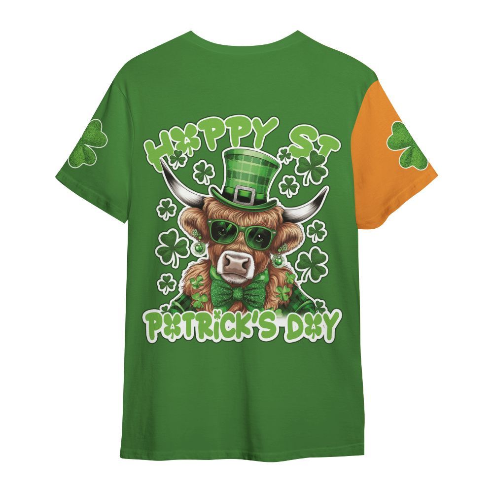 Amare Box Cow Farm Shirt, ST Patrick's Day Cow, Happy ST Patrick's Day, Funny Cow, Cow Shirt, Holiday Custom Name Gift For Cow Lover All Over Print Unisex Shirt
