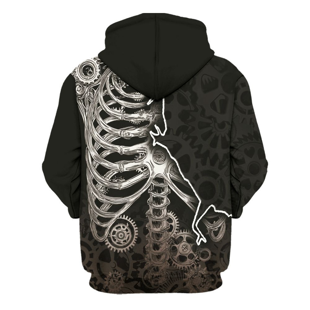 Amare Box Personalized Name Steampunk Heart Of Mechanic, Custom Gift For Mechanics For Men And Women Unisex Hoodie