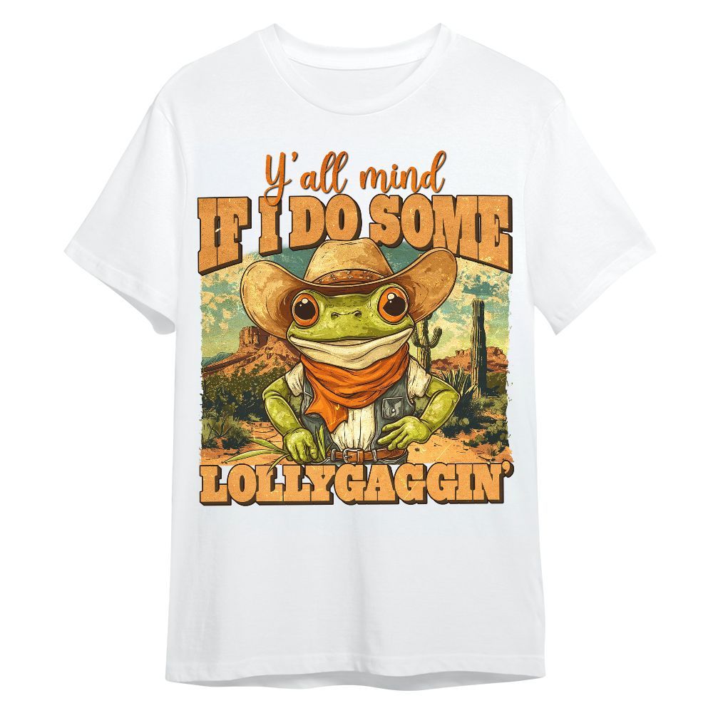 Amare Box Funny Frog Retro Shirt, Y'all Mind If I Do Some Lollygagging Frog Lovers Unisex Shirt