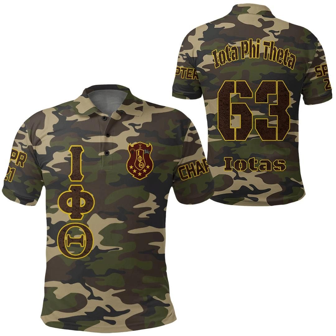 Custom Chapter Iota Phi Theta Camouflage Polo Shirt A31