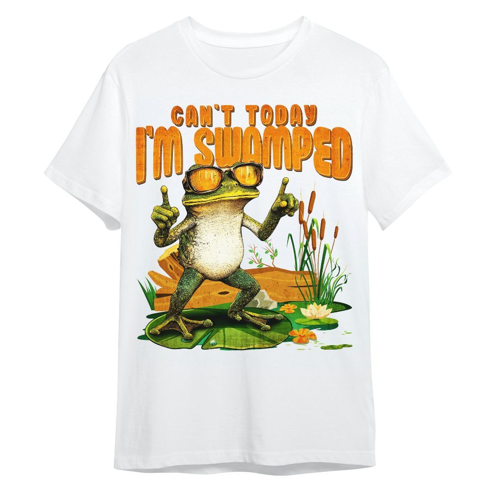 Amare Box Vintage Funny Frog Meme Shirt, Can't Today I'm Swamped Trending Quoes Gift For Fan Unisex Shirt