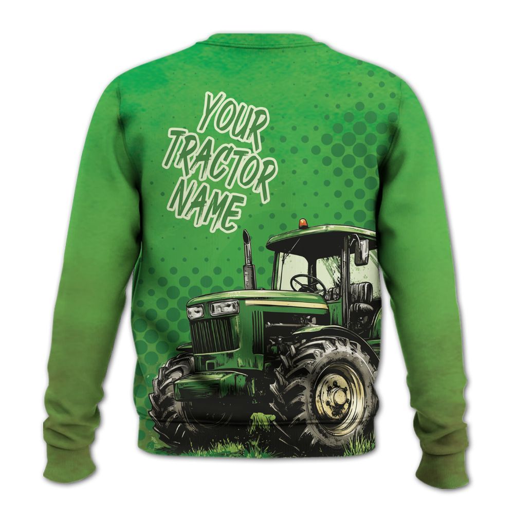 Amare Box Farm Tractor Shirt, Car Tractor, Custom Name, Custom Tractor Name, Tractor Clipart, Gift For Farm Lover Knitted Sweater