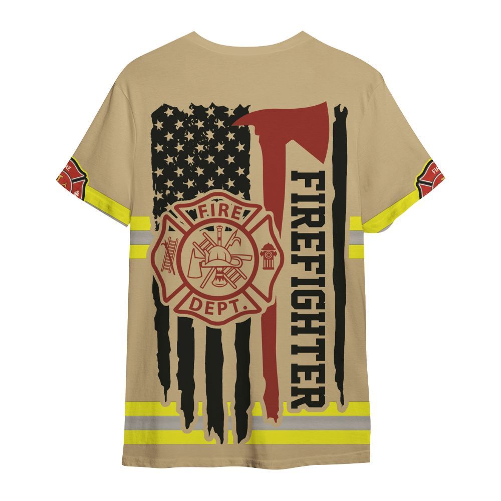 Amare Box Firefighter Shirt, Firefighter Flag, Rescue Hero, Firefighter Shirt, Fire Department Logos, Custom Name Gift Shirt For Man All Over Print Unisex Shirt