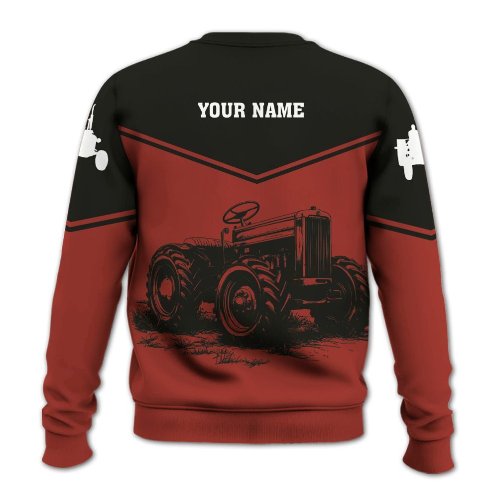 Amare Box Farm Tractor Shirt, Tractor Pulling More On, Custom Name Shirt, Tractor Vector, Vintage Tractor, Gift For Farm Lover Knitted Sweater