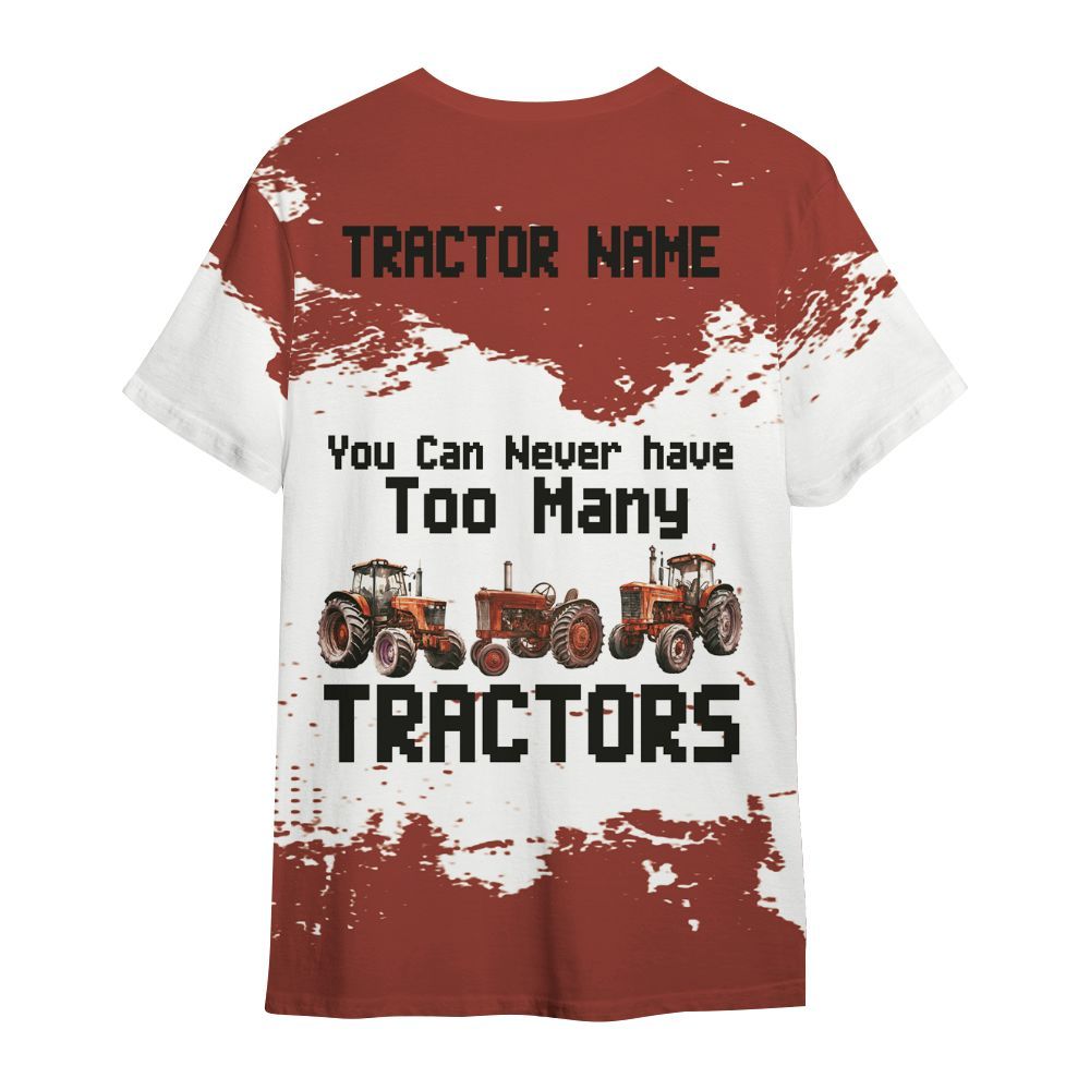 Amare Box Farm Tractor Shirt, You Can Never Have Too Many Tractors, Custom Tractor Name, Love Tractor, Vintage Tractor, Gift For Farm Lover All Over Print Unisex Shirt