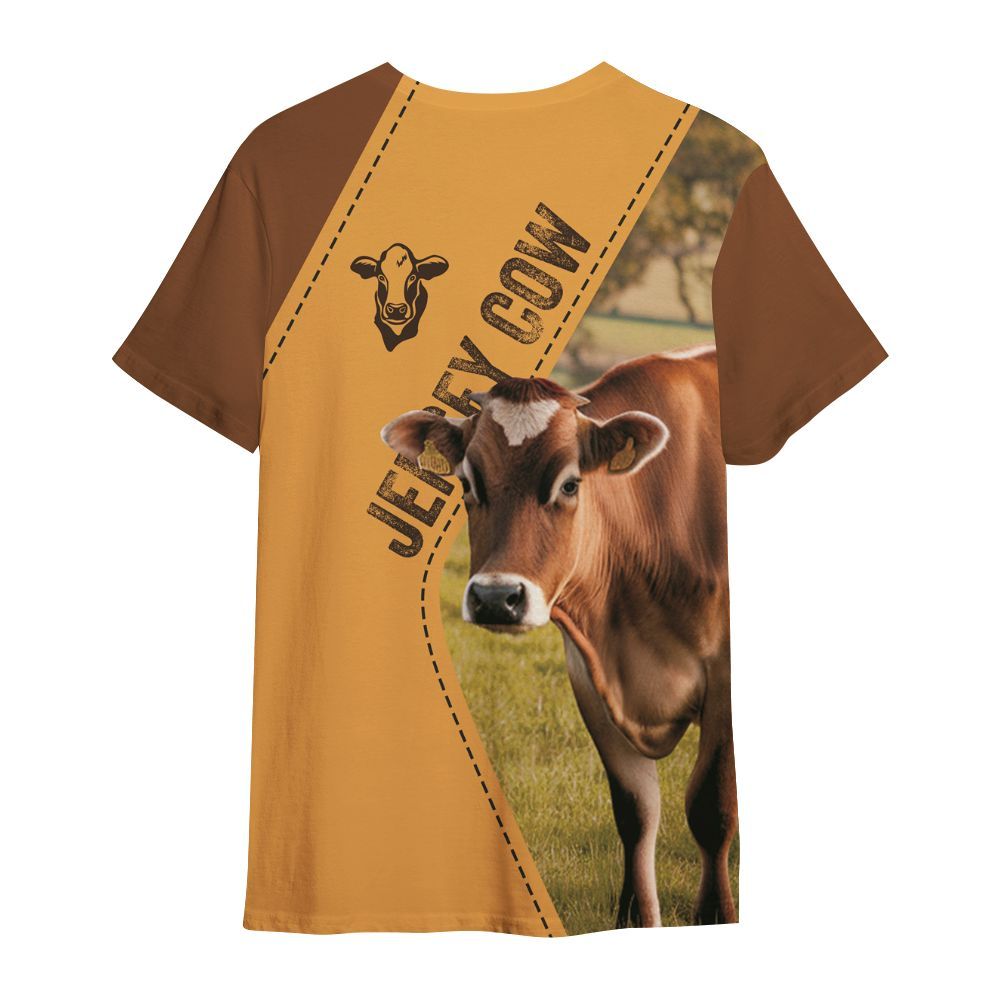 Amare Box Cow Farm Shirt, Jersey Cow On Farm, Jersey Cow, Farm Cow, Cow Shirt, Farm Shirt, Cow Lover, Custom Name Gift Shirt For Farmer All Over Print Unisex Shirt