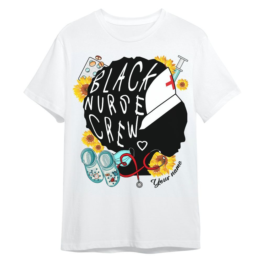 Amare Box Black Nurse Shirt, Black Nurse Crew, Custom Name Shirt, Nurse Clipart, Nurse Stuff, Gift For Black Nurse Unisex Shirt