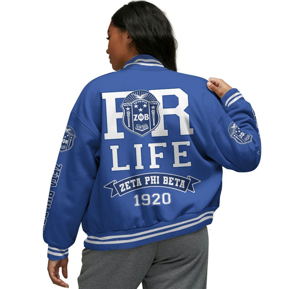 Ireishprint Zeta Phi Beta Varsity Jacket, For Life For Zeta Z Phi B Varsity Jacket 1920 Zeta Phi Beta Sorority Jacket