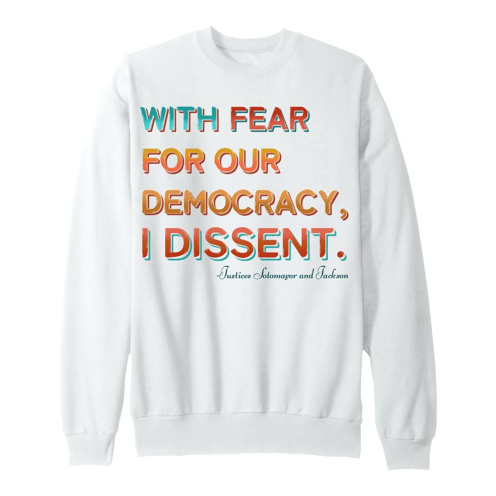 Amare Box With Fear For Our Democracy I Dissent Shirt, Vintage America Sweatshirt, USA Election Shirt, Unisex Gift Unisex Sweatshirt