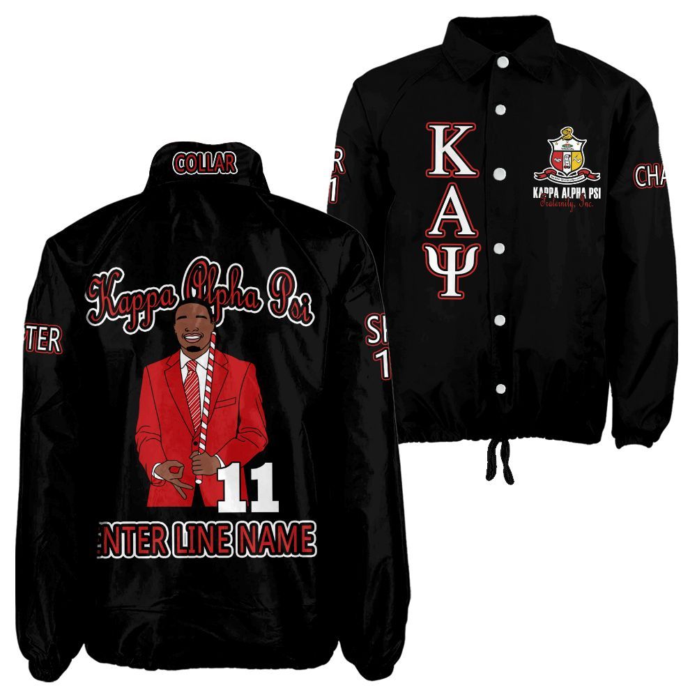 Ireishprint ΚΑΨ Custom Line Crossing Jacket, Personalized Black Jacket ΚΑΨ 1911 Fraternity Crossing Jacket