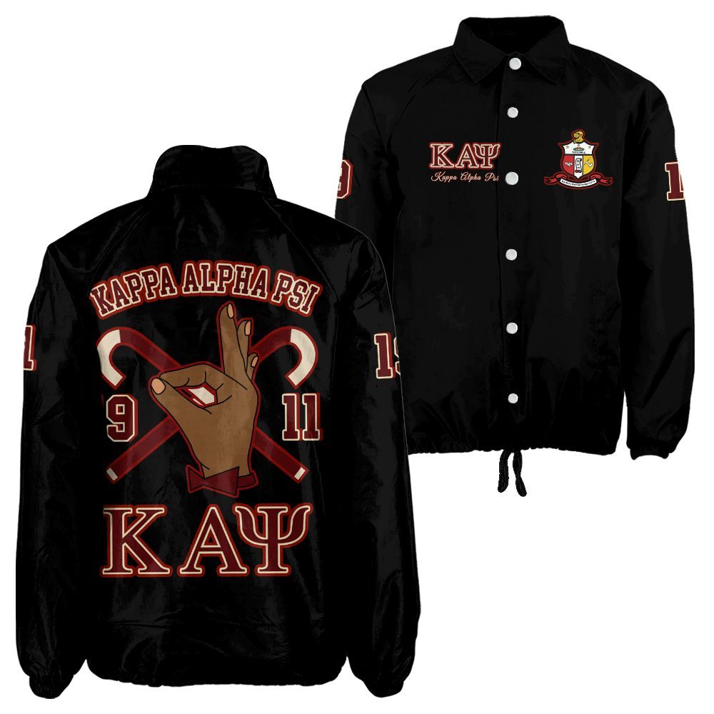 Ireishprint ΚΑΨ Crossing Jacket, Hand Sign Black Jacket ΚΑΨ Fraternity Crossing Jacket