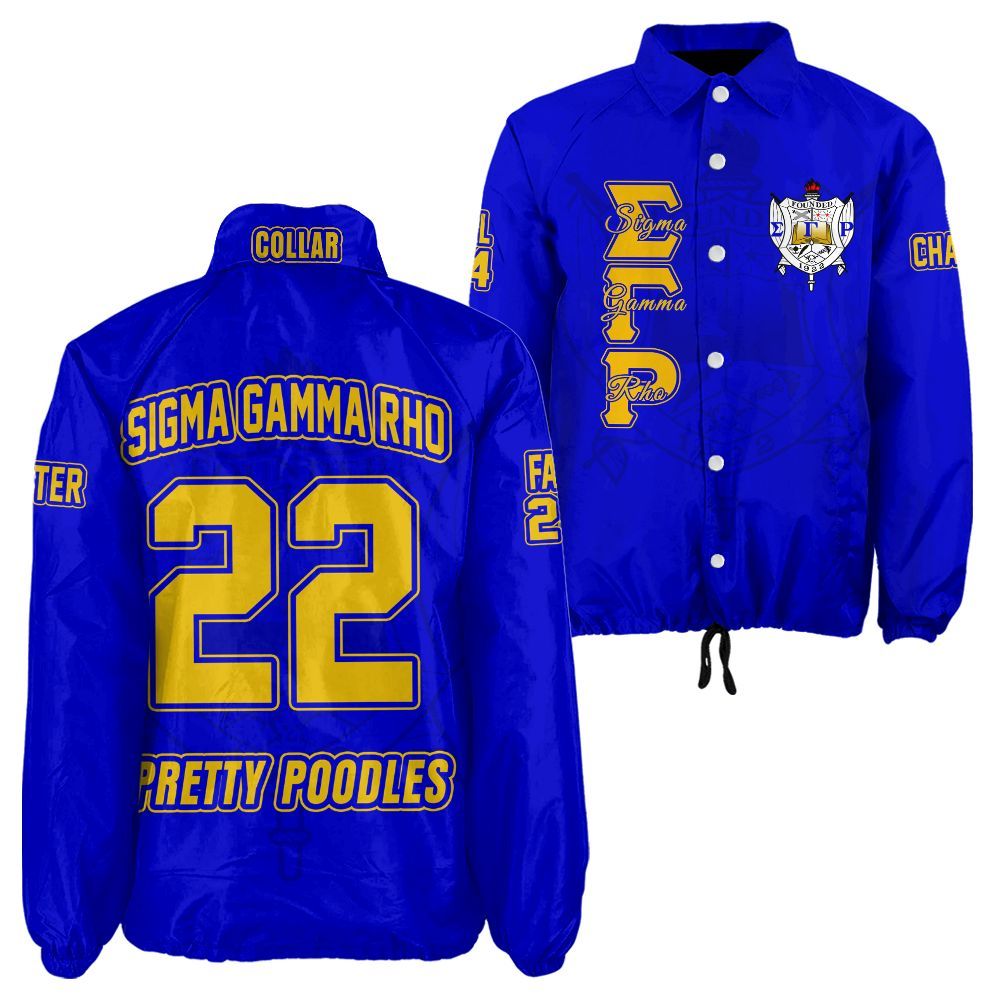 Ireishprint Sigma Gamma Rho Custom Line Crossing Jacket, Personalized Royal Blue Jacket Since 1922 Sorority Crossing Jacket