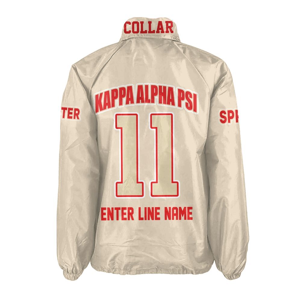 Ireishprint ΚΑΨ Custom Line Crossing Jacket, Personalized Krimson Kream ΚΑΨ Jacket Fraternity Crossing Jacket