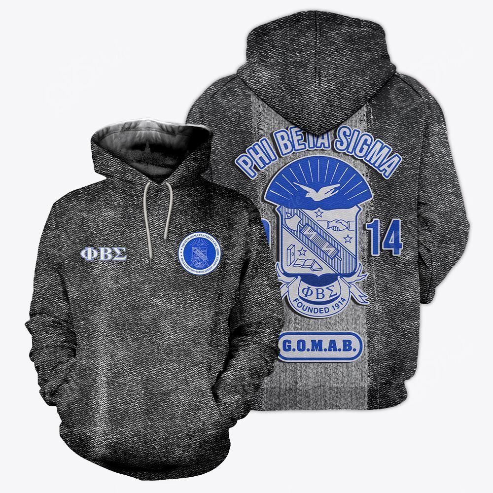 Denim Phi Beta Sigma Pullover Unisex Hoodie Bt13