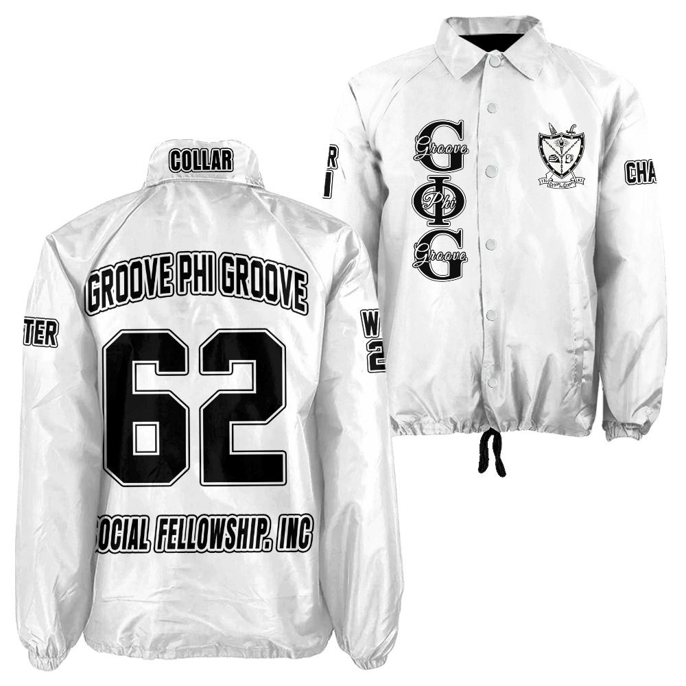 Ireishprint Groove Phi Groove Custom Line Crossing Jacket, Personalized White Jacket Groove Phi Groove  Crossing Jacket