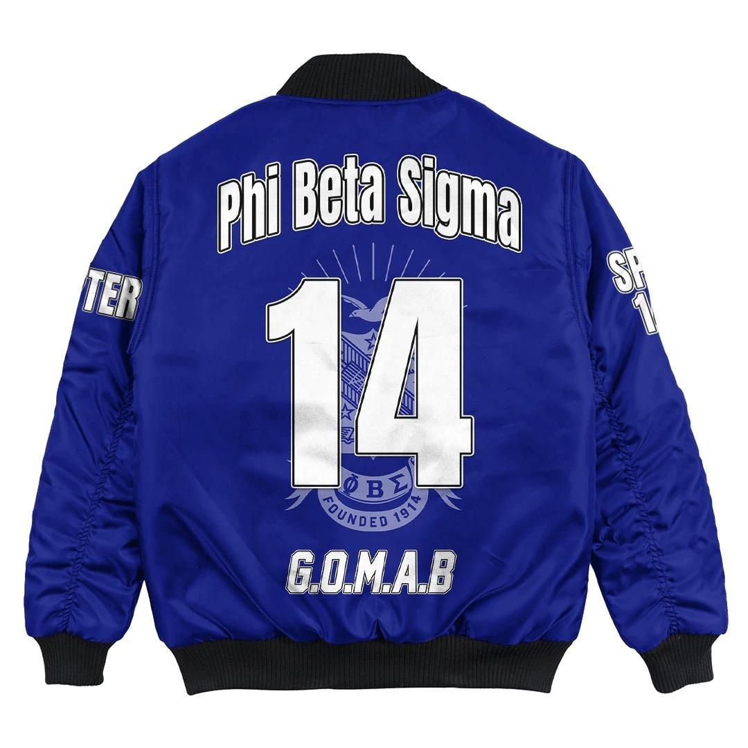 Custom Chapter Africa Zone Jacket - Conclave Phi Beta Sigma Bomber Jackets A31