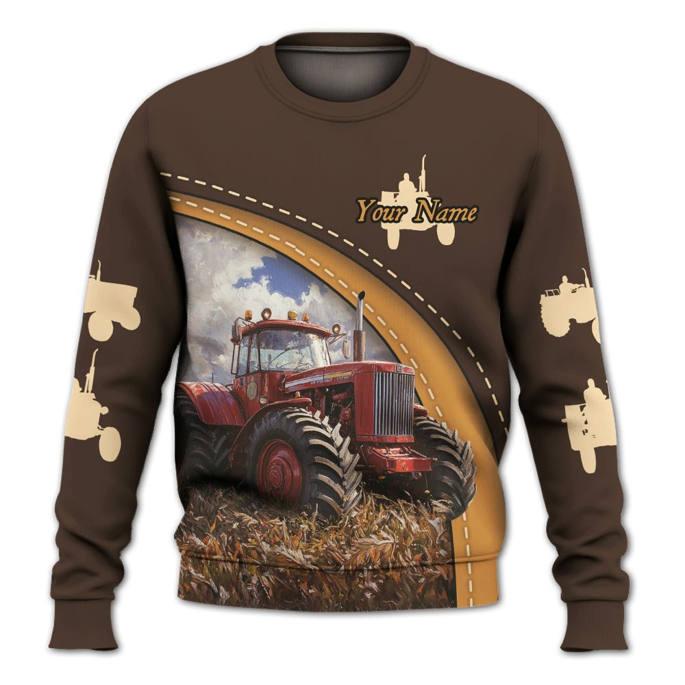 Amare Box Farm Tractor Shirt, I Still Play With Tractor, Custom Name Shirt, Tractor Clipart, Love Tractor, Vintage Tractor, Gift For Loves Farmer Knitted Sweater