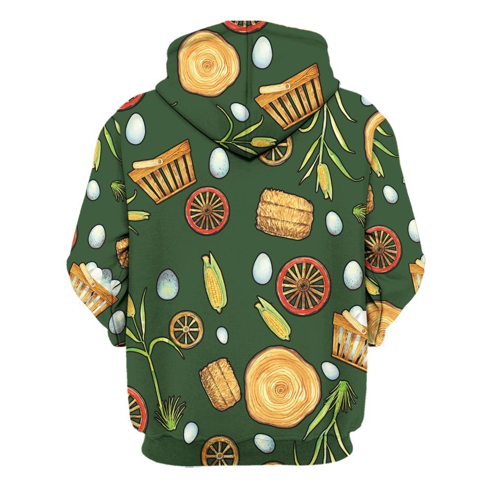 Amare Box Outstanding In My Field Shirt, Christmas Farm, Cute Farm Pattern, Farm Christmas Unisex Gift Shirt For Farmer Unisex Hoodie