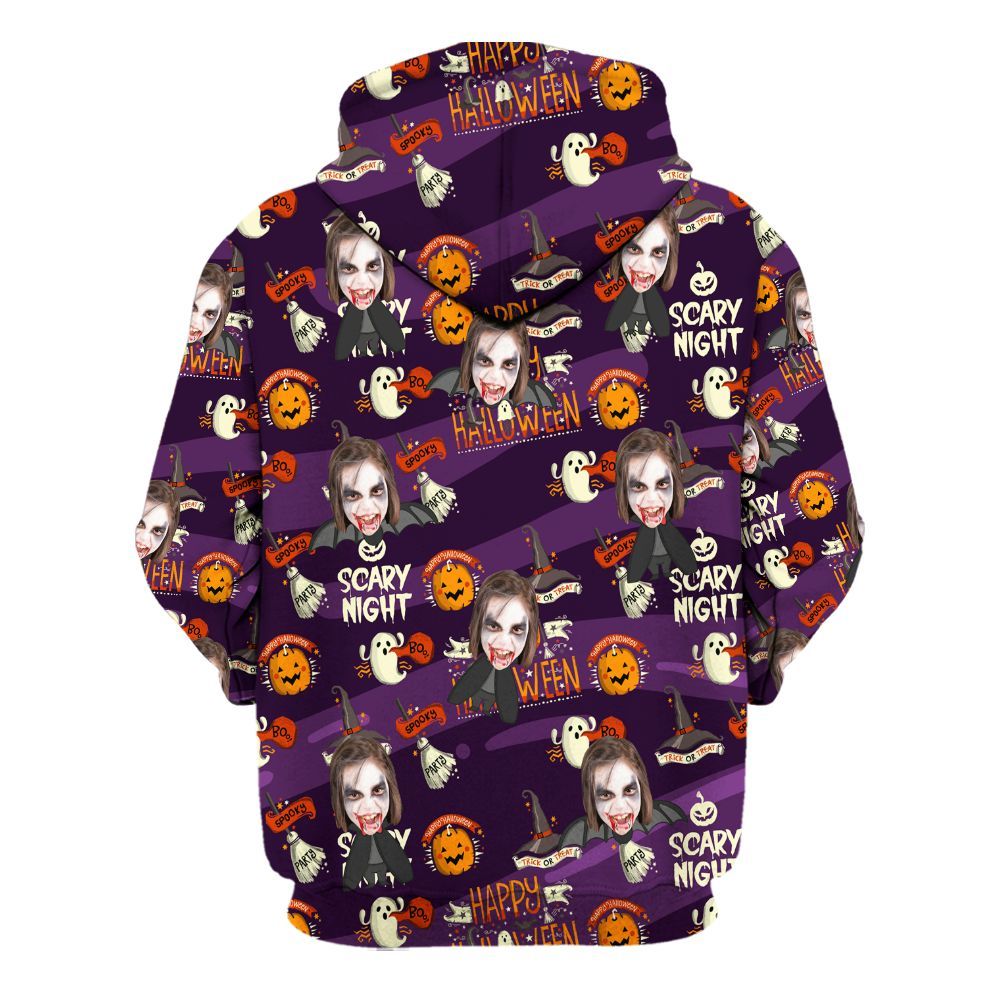 Amare Box Custom Face Halloween Hawaii Shirt, Dracula Halloween Boo Horror Spooky Nightmare Pumpkin Unisex Hoodie