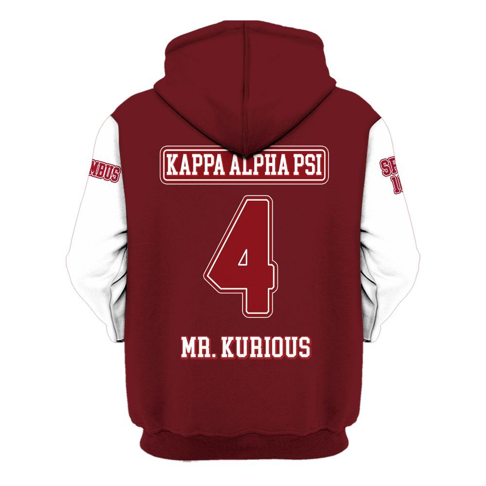 Ireishprint ΚΑΨ Custom Chapter Shirt, Personalized Simple Krimson Letter Burgundy Shirt 1911 Fraternity Hoodie