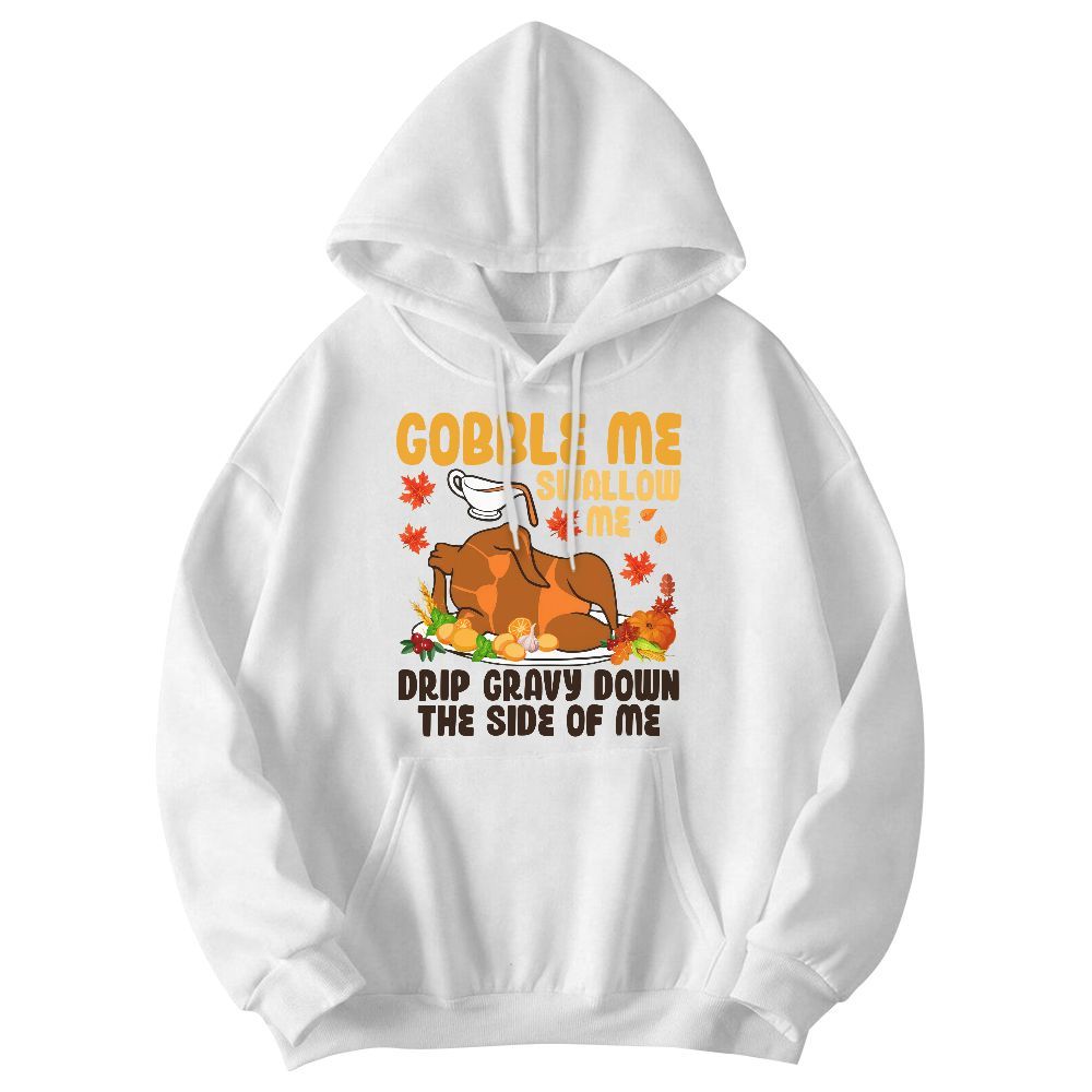 Amare Box Thanksgiving Turkey Shirt, Turkey Day Gobble Swallow Me Fun Thanksgiving Design Gift For Fan Unisex Hoodie