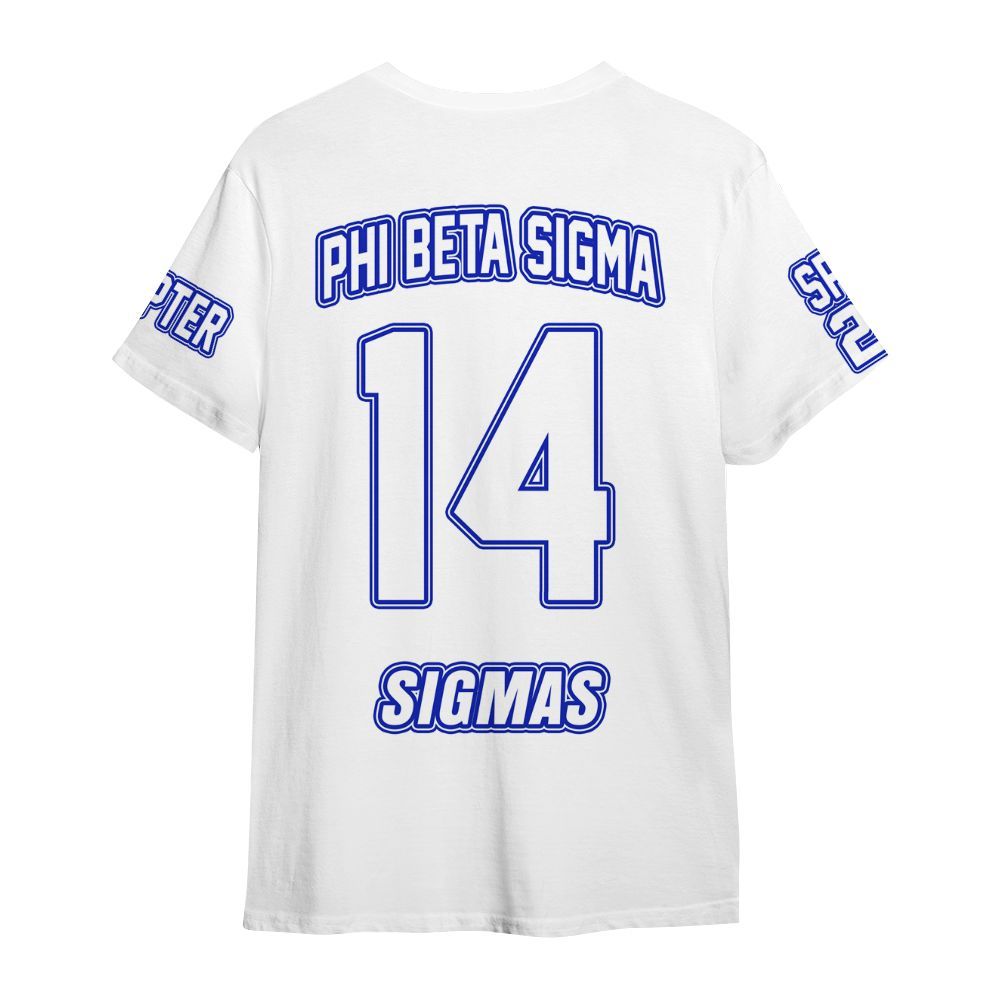 Ireishprint Phi Beta Sigma Custom Chapter Shirt, Personalized White Shirt Phi Beta Sigma Fraternity Shirt