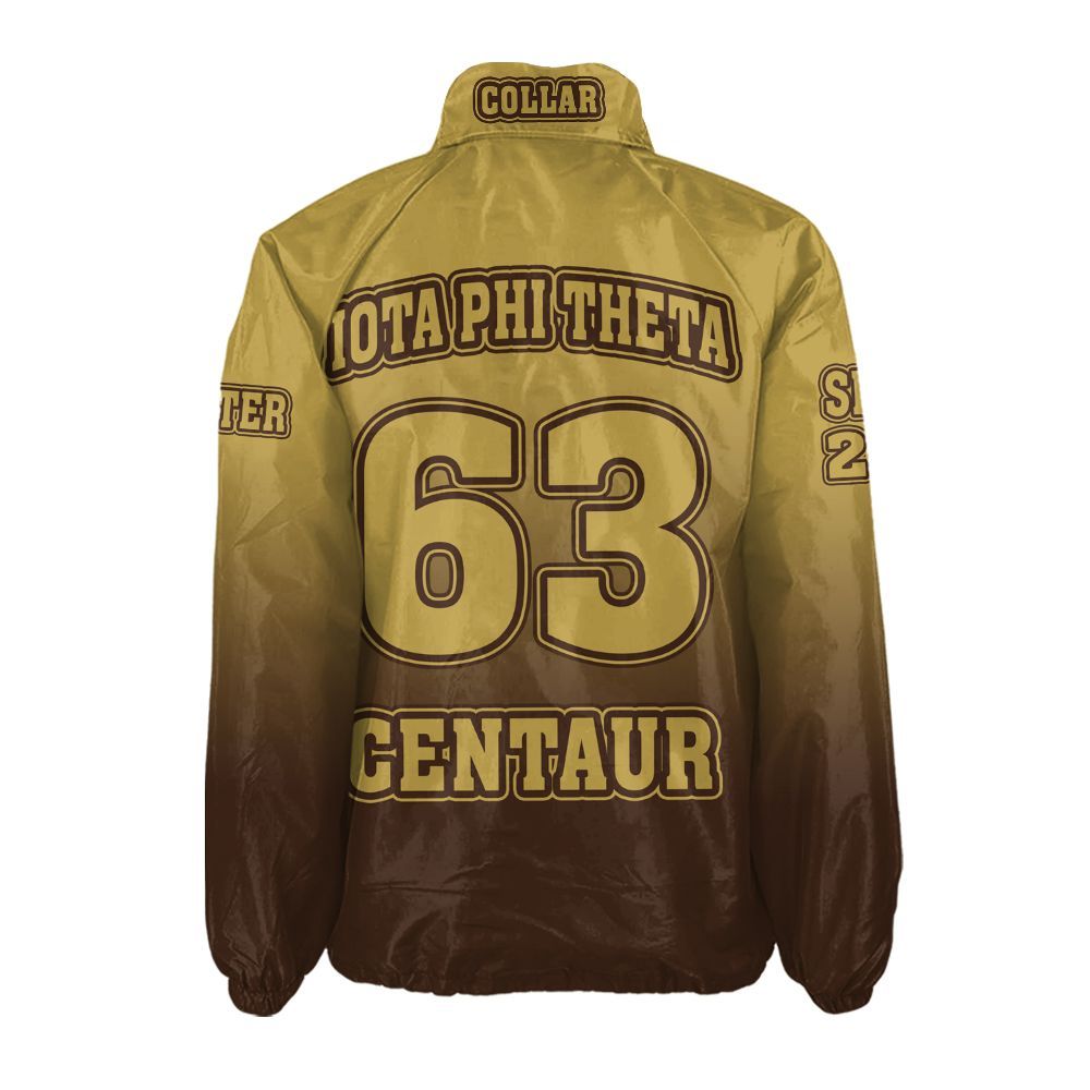 Ireishprint Iota Phi Theta Custom Line Crossing Jacket, Personalized Gradient Gilded Gold Jacket Iota Phi Theta Fraternity Crossing Jacket