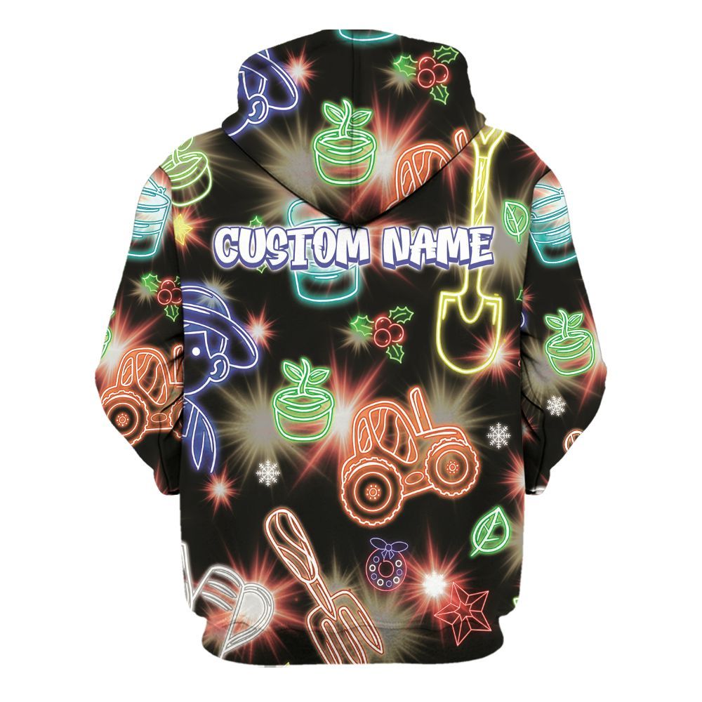 Amare Box Farm Garden Farm Boy Shirt, Christmas Farm, Farmer X-mas, Christmas Unisex Custom Name Gift For Farmer Unisex Hoodie