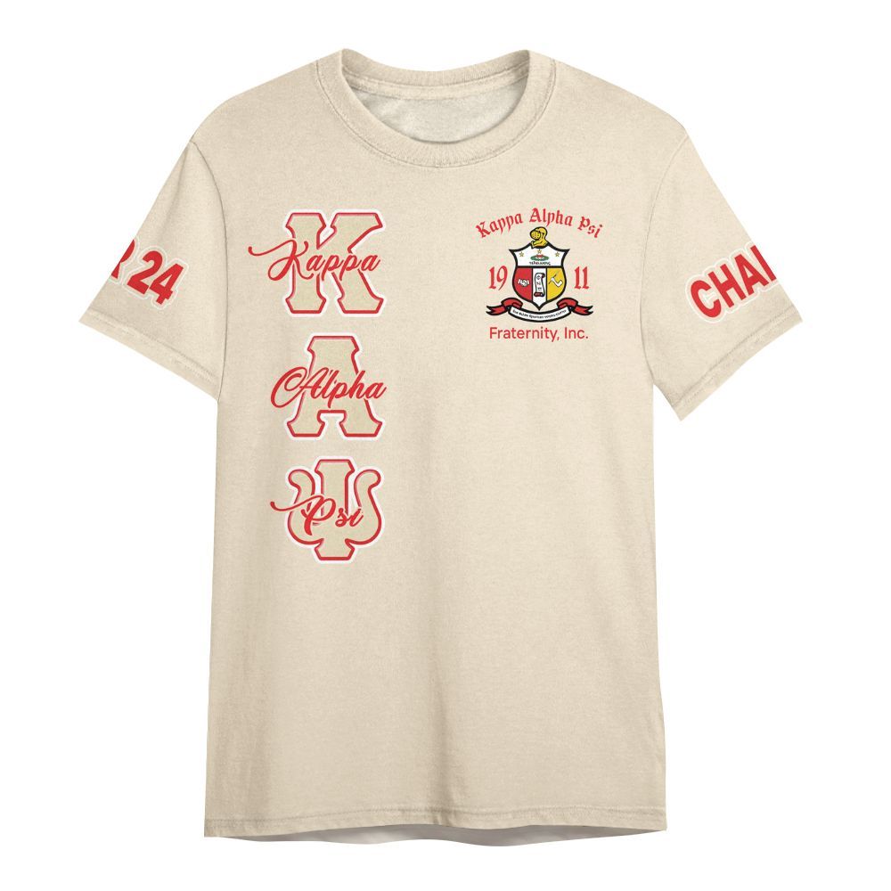 Ireishprint ΚΑΨ Custom Chapter Shirt, Personalized Krimson Kream Shirt 1911 Fraternity Shirt