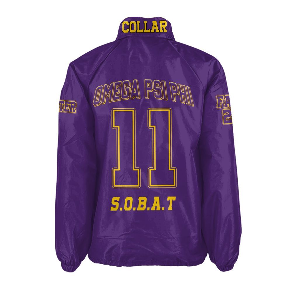 Ireishprint ΩΨΦ Custom Line Crossing Jacket, Personalized Purple Jacket Omega ΩΨΦ Fraternity Crossing Jacket
