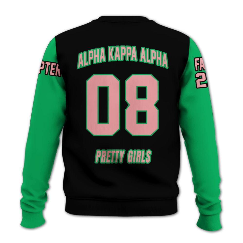 Ireishprint A.K.A Custom Chapter Shirt, Personalized Black Mix Apple Green Shirt 1908 Sorority Sweatshirt