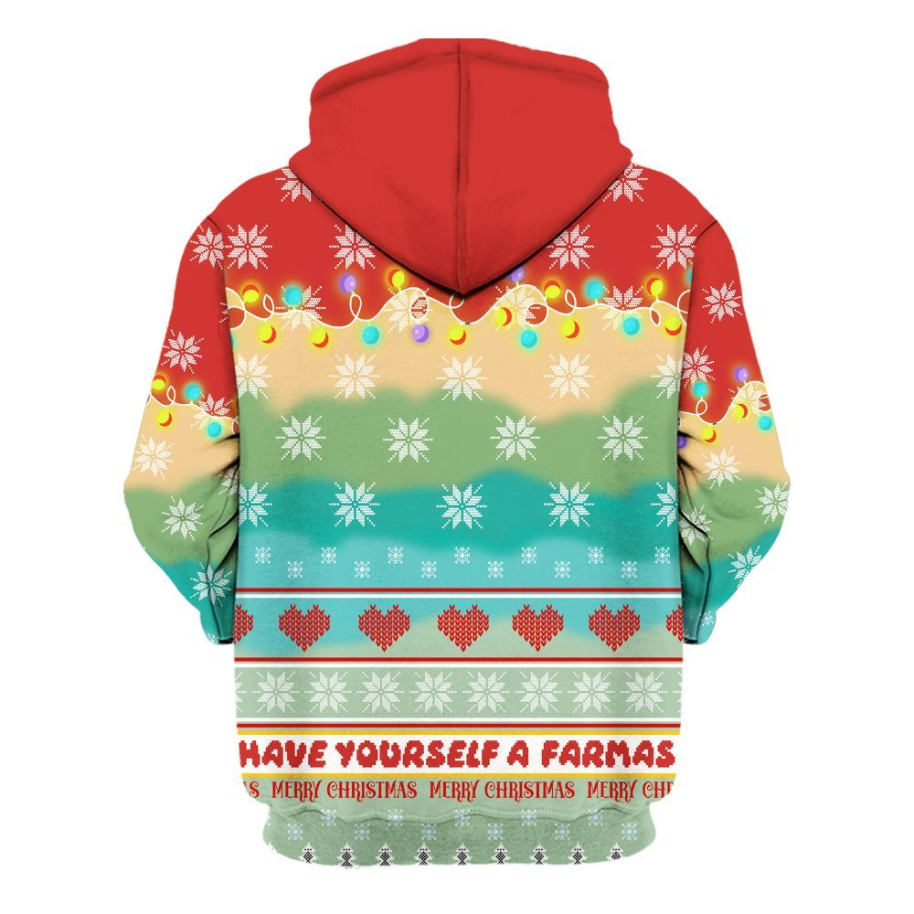 Amare Box Farm Animal Have Yourself A Farmas Shirt, Christmas Animal Farm, Farmer X-mas, Christmas Unisex Gift Shirt For Farmer Unisex Hoodie