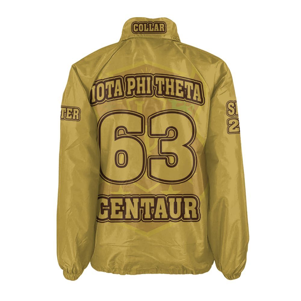 Ireishprint Iota Phi Theta Custom Line Crossing Jacket, Personalized 1963 Gilded Gold Jacket Iota Phi Theta Fraternity Crossing Jacket