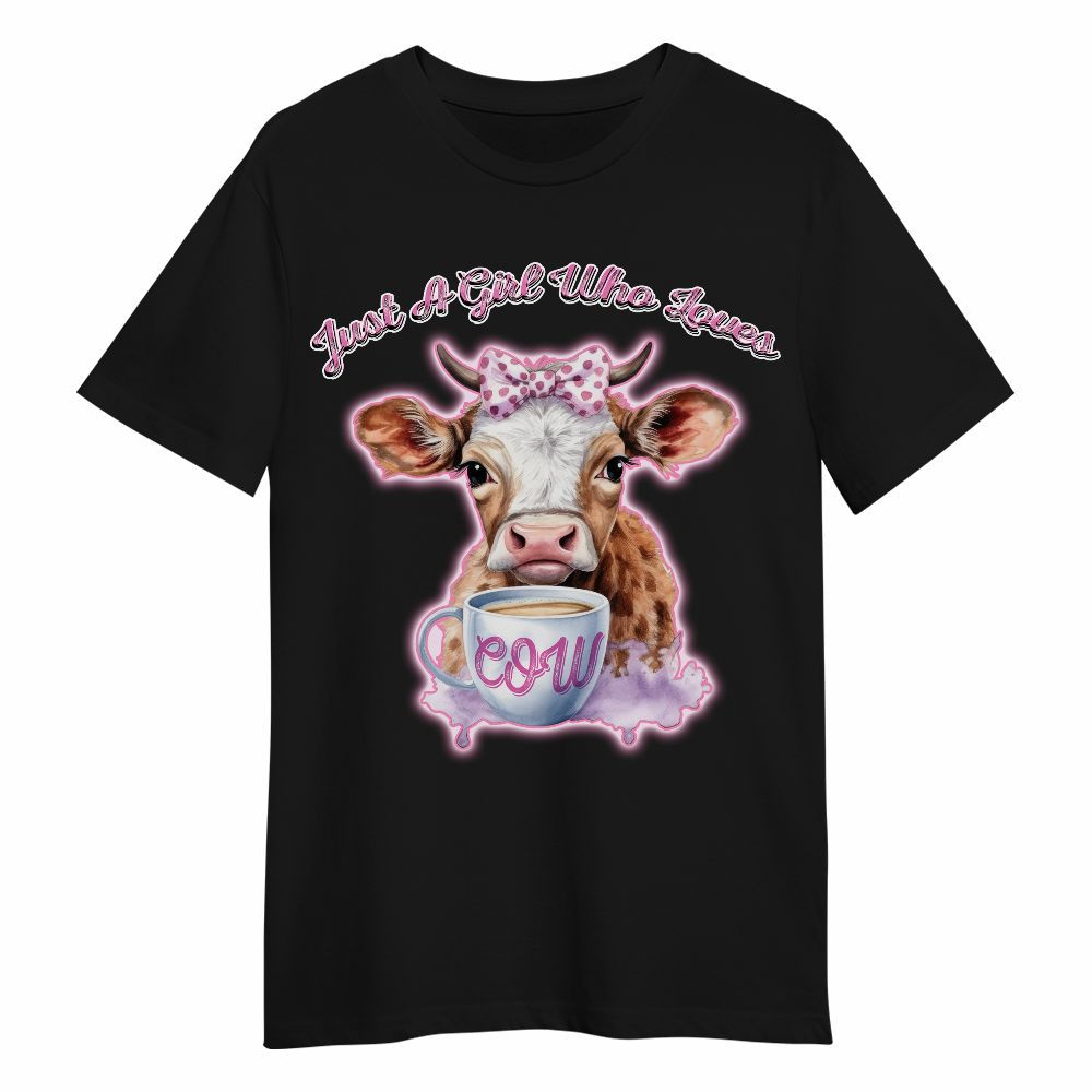Amare Box Cow Farm Shirt, Just A Girl Who Loves Cow, Cow Lover, Dairy Cow, Cow Shirt, Farm Shirt, Water Color Gift Shirt For Cow Lover Unisex Shirt